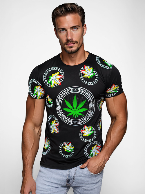 Herren T-shirt Schwarz OZONEE O/T135/3Z