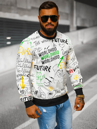 Herren Sweatshirt Weiß OZONEE JS/8B1228/1