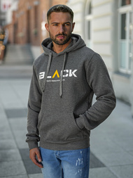 Herren Kapuzenpullover Dunkelgrau OZONEE JS/8B1756/5