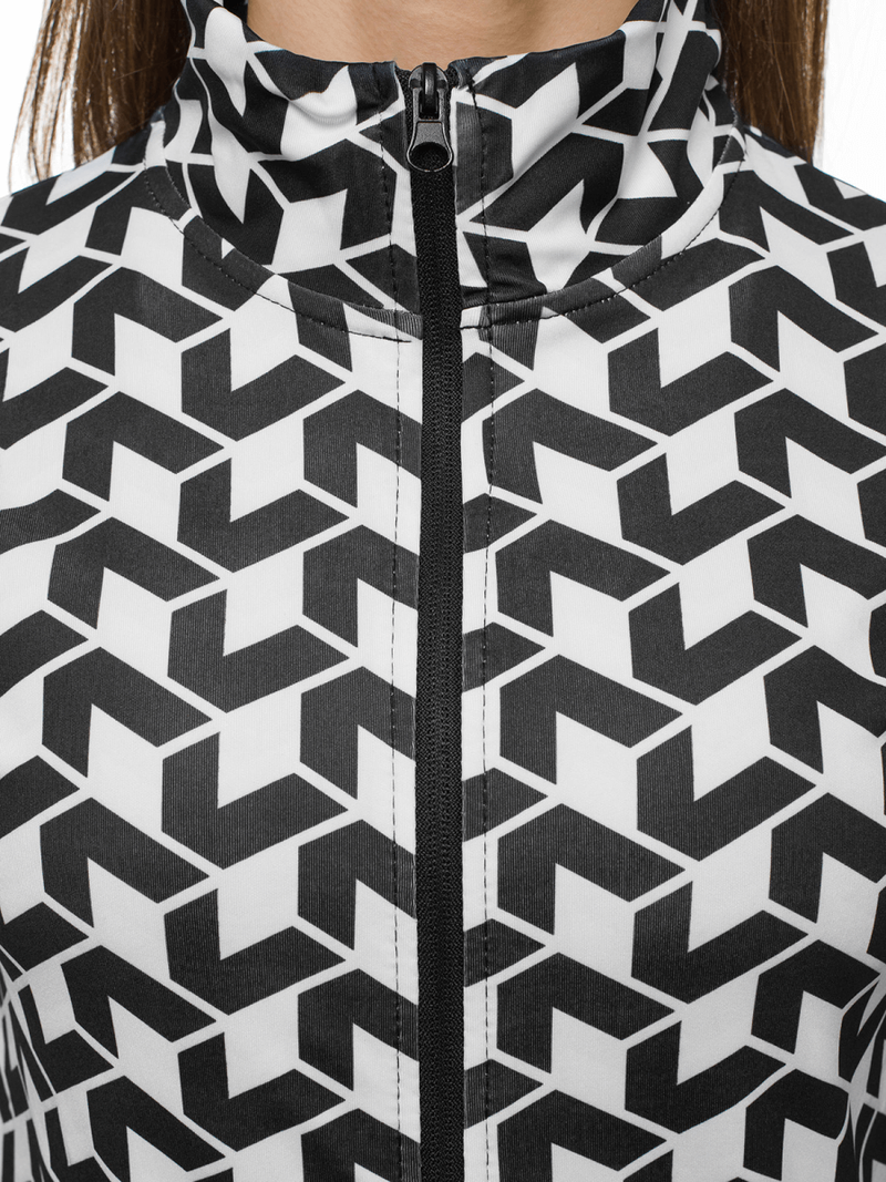 Zweiteiliges Trainingsanzug-Set Schwarz-Weiß OZONEE O/19415