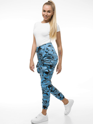 Damen Chino Jogger Blau Schwarz OZONEE O/802
