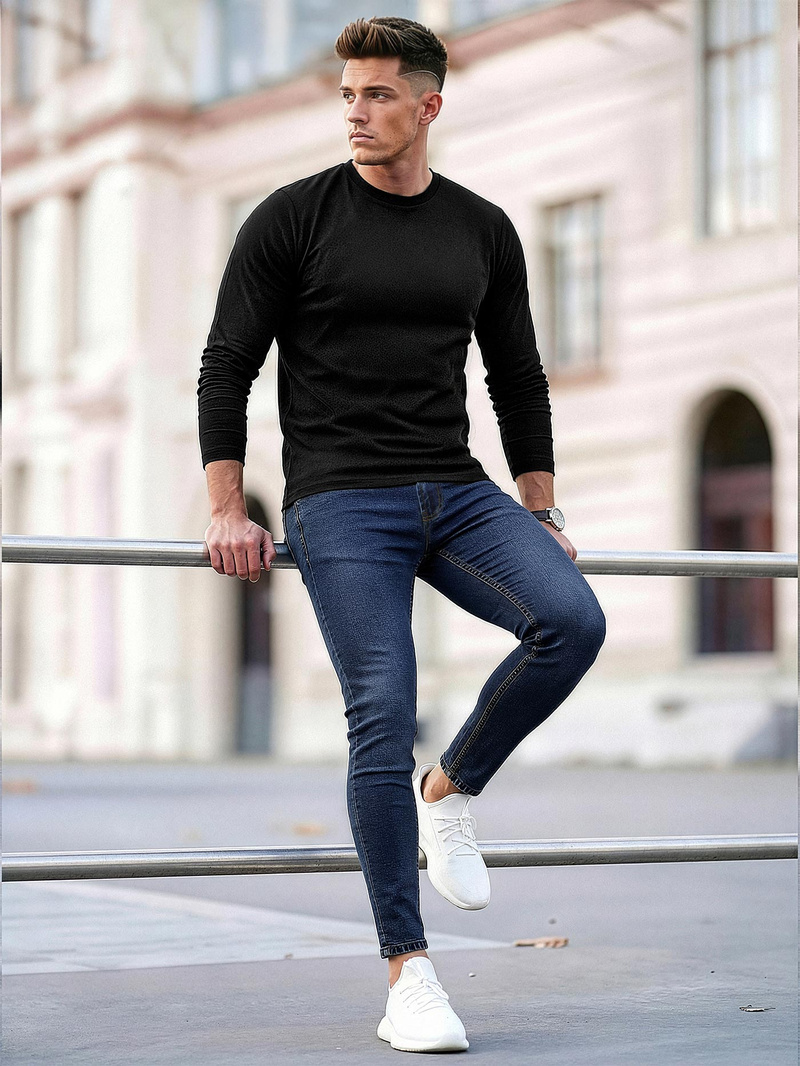 Herren Jeanshose Dunkelblau OZONEE O/JK2951Z