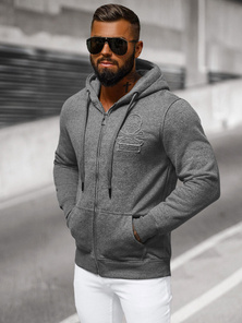 Herren Kapuzenpullover Anthrazit OZONEE NB/MF2003