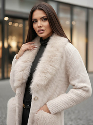 Damen Mantel Beige OZONEE JS/53M5200/155Z