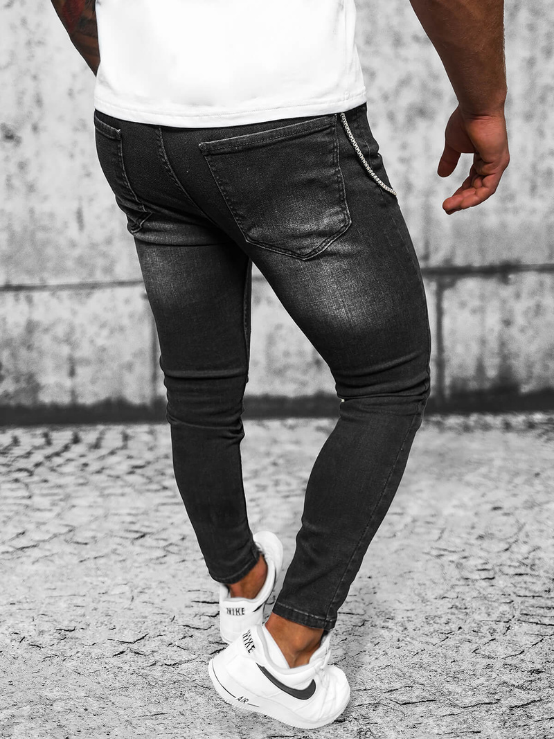 Herren Jeanshose Schwarz OZONEE O/MB465