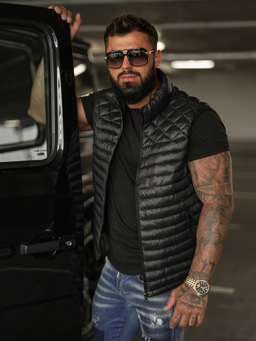 Herren weste schwarz OZONEE JS/16M9333/392BZ