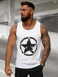 Herren Tank Top Weiß OZONEE JS/8B1706/1Z