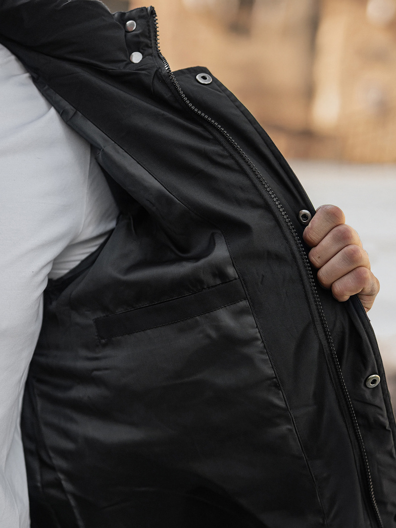 Herren Winterjacke Schwarz OZONEE JS/57M7503/392Z