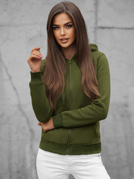 Damen Kapuzenpullover Khaki OZONEE JS/W03Z
