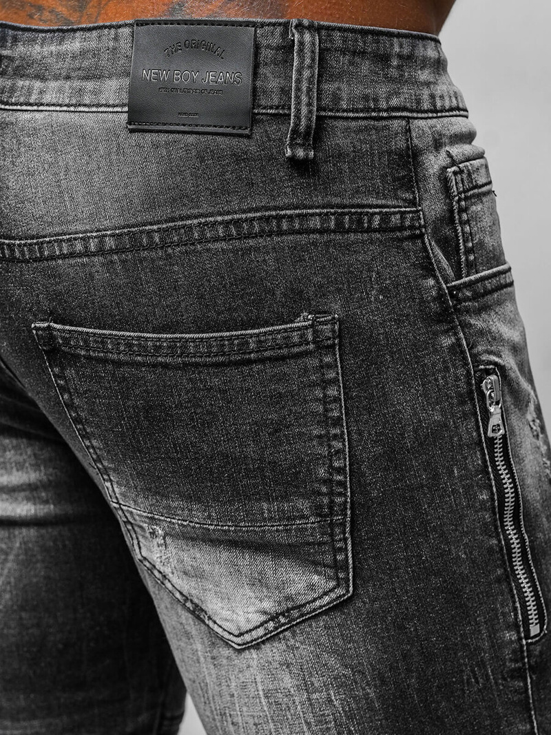 Herren Jeans Schwarz OZONEE NB/MP007NZ