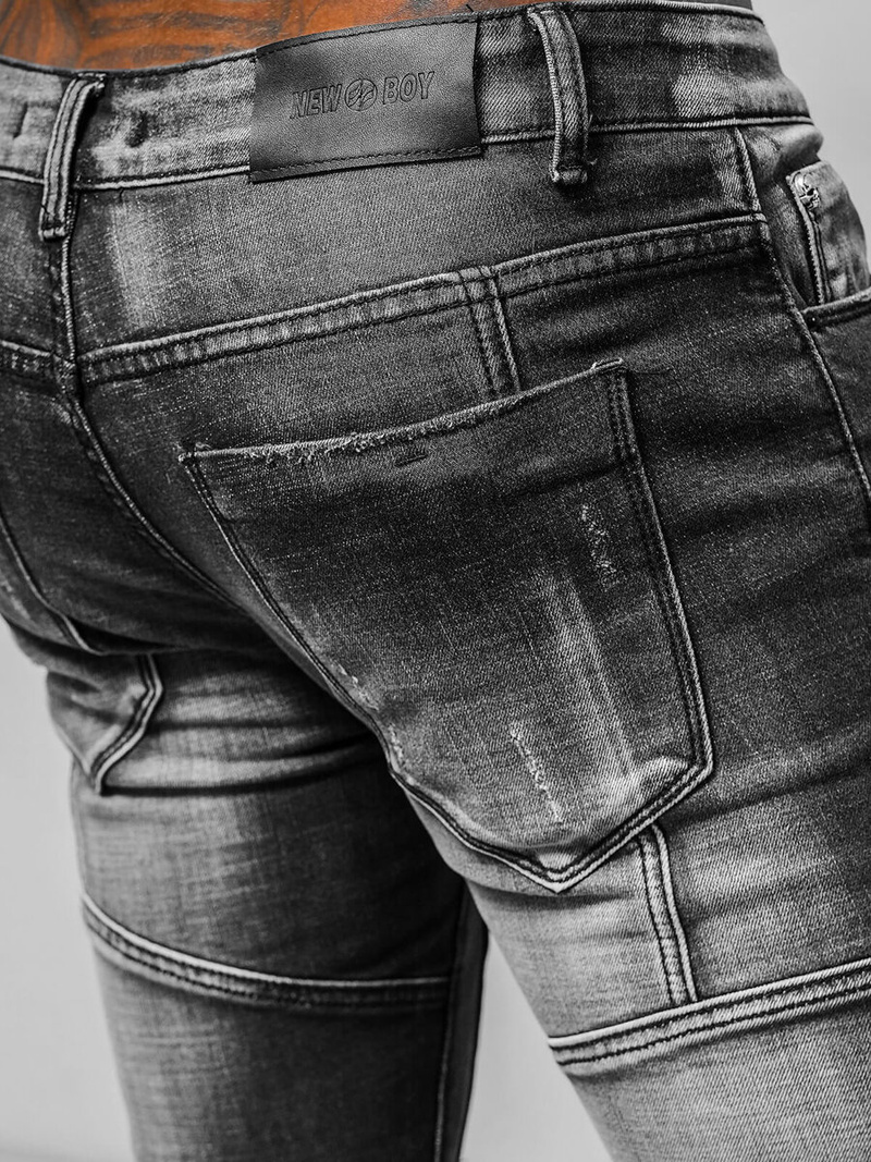 Herren Jeanshose Schwarz OZONEE NB/MP0047NZ