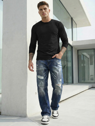 Herren Jeanshose Blau OZONEE O/KK2885Z