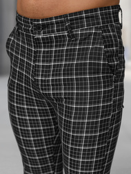 Herren Chino Hose Schwarz OZONEE DJ/5515Z