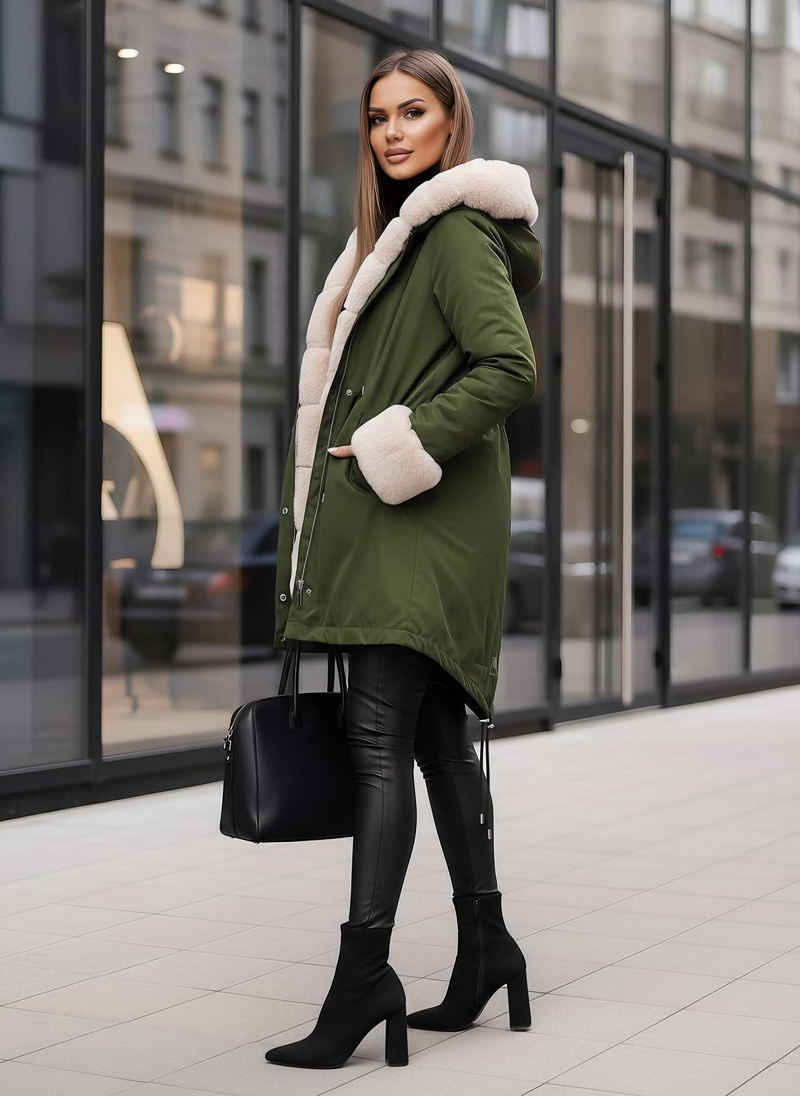 Damen Jacke Grün OZONEE JS/M763/136Z