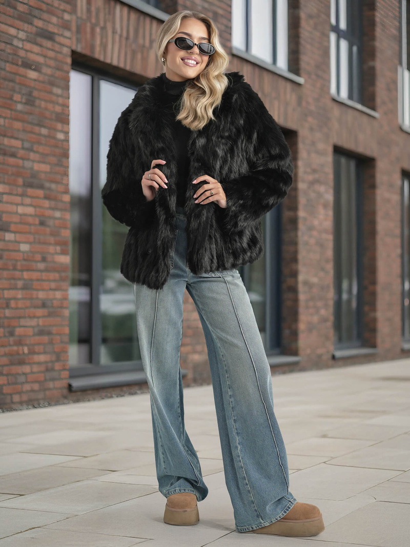 Damen Jacke Schwarz OZONEE JS/11Z8261