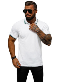 Herren Poloshirt Weiß OZONEE O/DA736