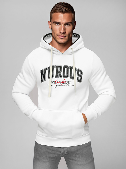 Herren Kapuzenpullover Weiß OZONEE O/TT30510