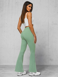 Damen Leggings mit Breiten Beinen Mintgrün JS/17K588/127