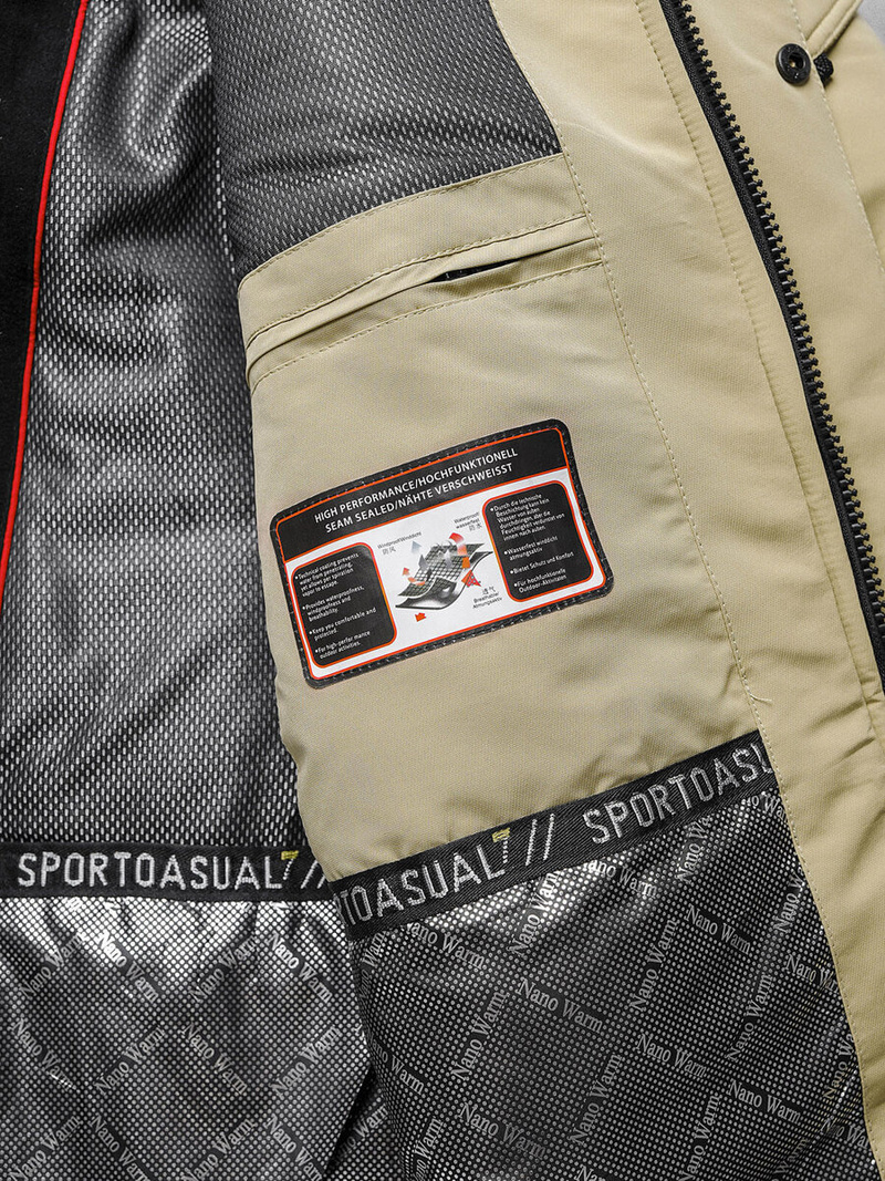 Herren Winterjacke Beige OZONEE JS/22M322/62