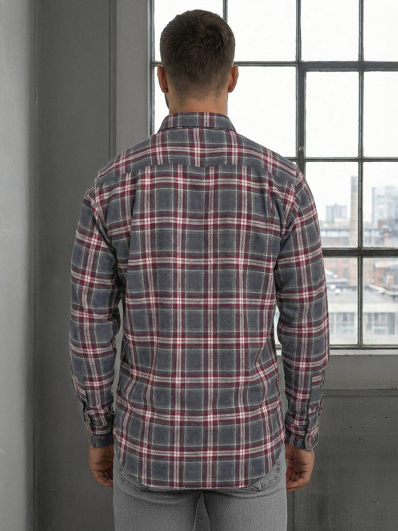 Herren Hemd Weinrot OZONEE V/V178Z