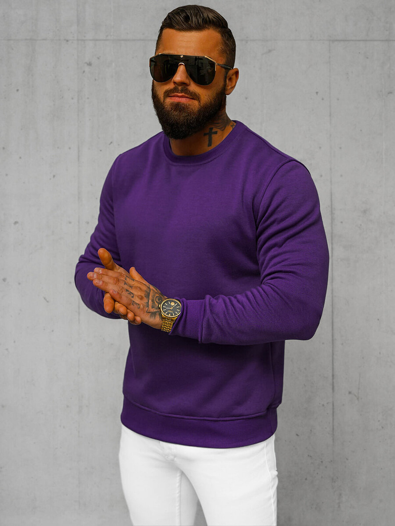 Herren Sweatshirt Violett OZONEE JS/2001-10Z