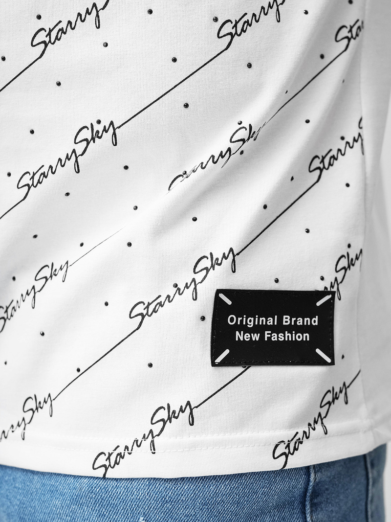 Herren T-shirt Weiß OZONEE O/QQ1323