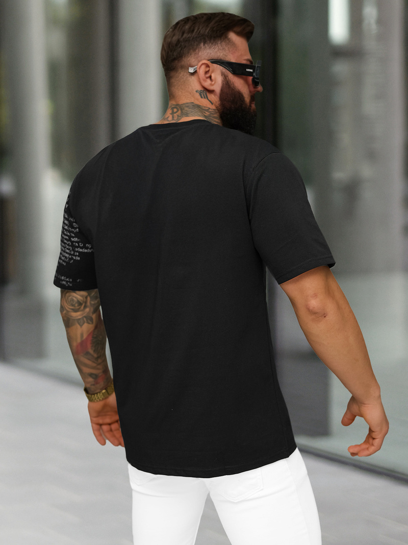 Herren T-shirt Schwarz OZONEE O/YN2/631