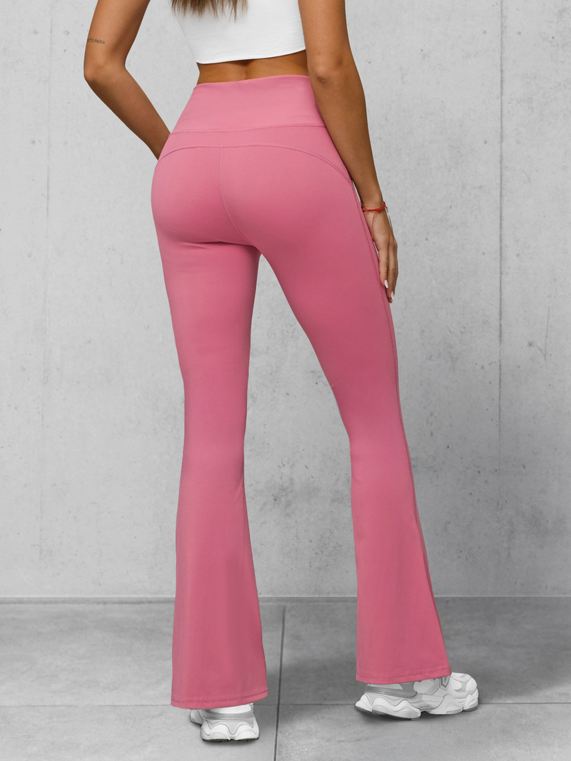 Damen Leggings mit Breiten Beinen Dunkelpink JS/17K588/111