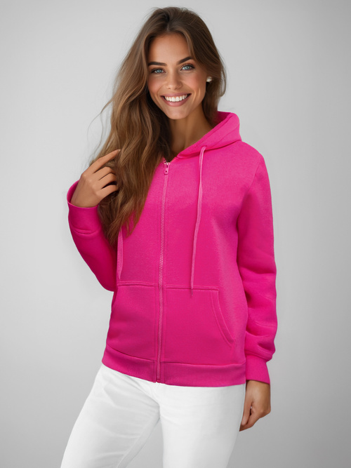 Damen Kapuzenpullover Dunkelrosa OZONEE JS/W03