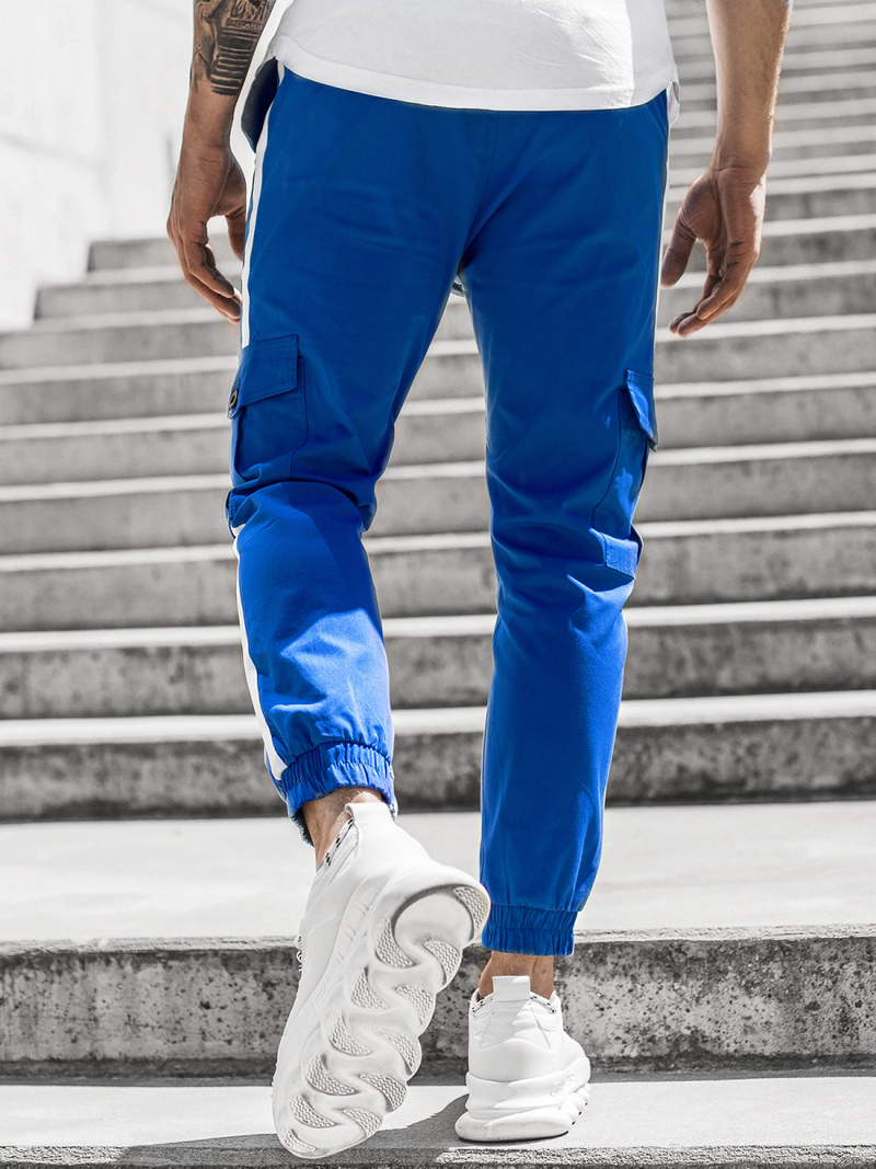 Herren Chino Jogger Blau OZONEE DJ/5580
