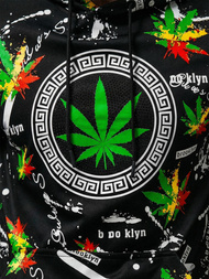 Herren Kapuzenpullover Schwarz OZONEE O/B269Z