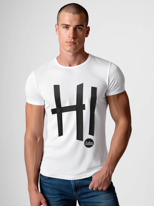 Herren T-shirt Weiß OZONEE O/T1261/1Z