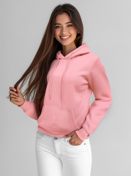 Damen Kapuzenpullover Puderrosa OZONEE JS/W02Z