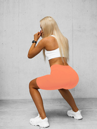 Damen Kurze Leggings Lachsrot O/K5-J