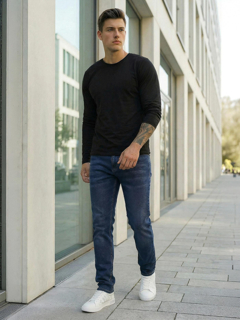 Herren Jeanshose Dunkelblau OZONEE DO/4048/2Z