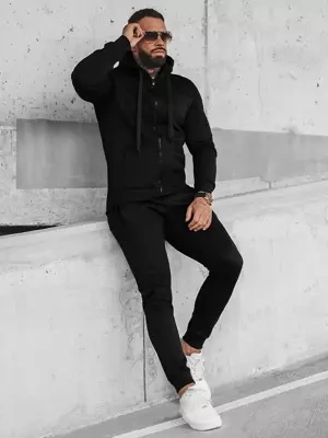 Herren Sportanzug Schwarz OZONEE JS/68C10386/3Z