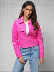 Damen Lederjacke Rosa OZONEE O/G117
