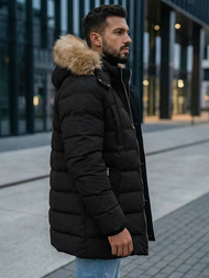 Herren Winterjacke Schwarz OZONEE JS/5M3122/392Z