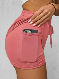 Sportshorts für Damen Dunkelcoral OZONEE JS/XY24015S