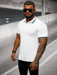 Herren Poloshirt Weiß OZONEE O/DA736