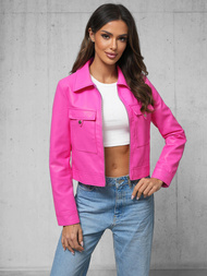 Damen Lederjacke Rosa OZONEE O/G117