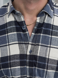 Herren Hemd Dunkelblau OZONEE V/V175