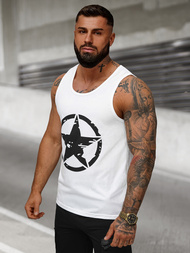 Herren Tank Top Weiß OZONEE JS/8B1706/1Z