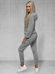 Damen Velours Sportanzug Grau OZONEE JS/8C1176/2