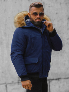 Herren Winterjacke Dunkelblau OZONEE JS/M2019/215