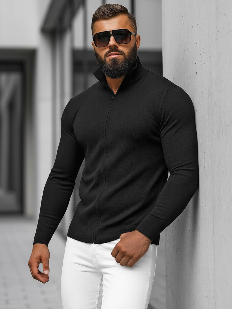 Herren Pullover Schwarz OZONEE NB/MM6004/4Z