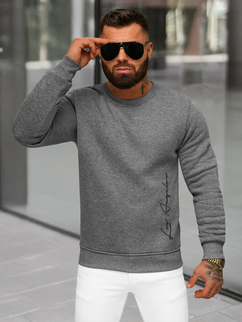 Herren Sweatshirt Dunkelgrau OZONEE JS/8B1357/5