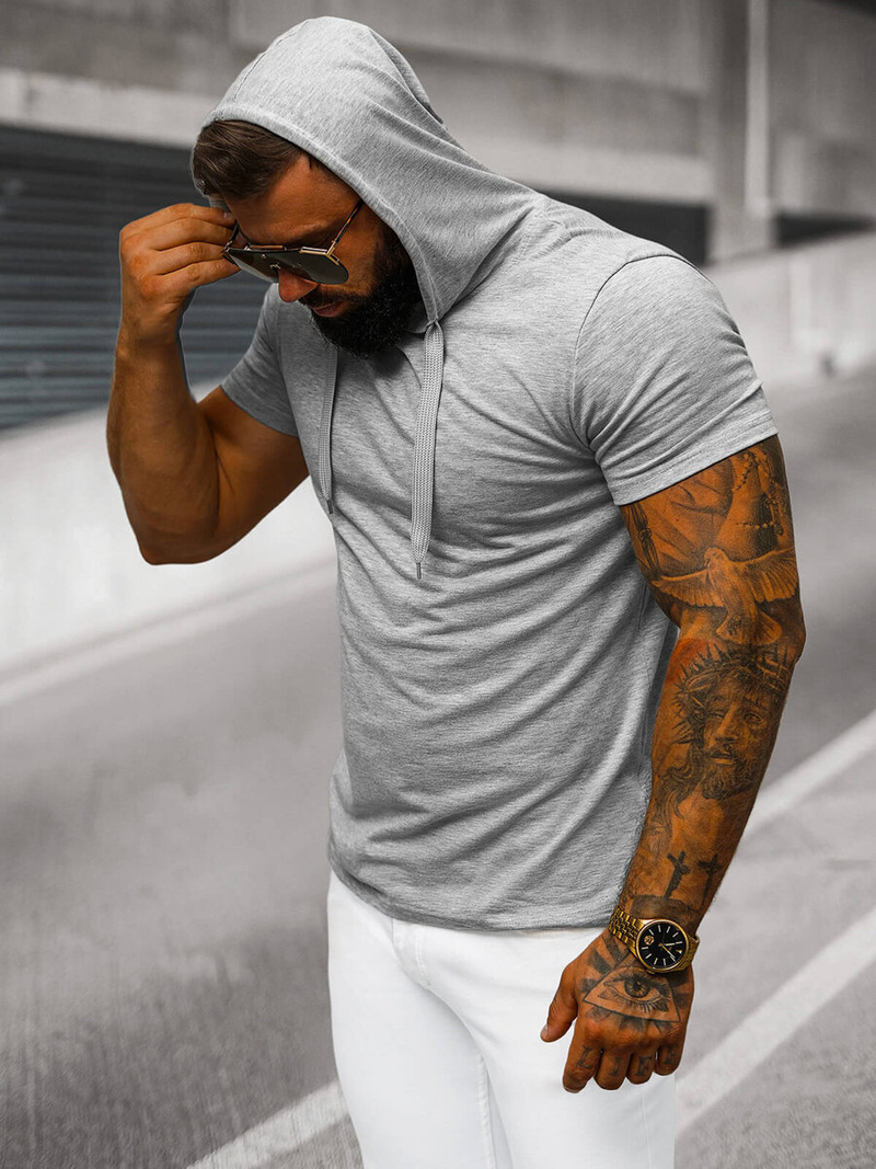 Herren T-shirt Grau OZONEE JS/8T89/2