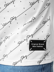 Herren T-shirt Weiß OZONEE O/QQ1323