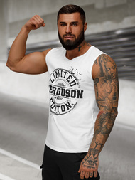 Herren Tank Top Weiß OZONEE JS/8B1725/1Z